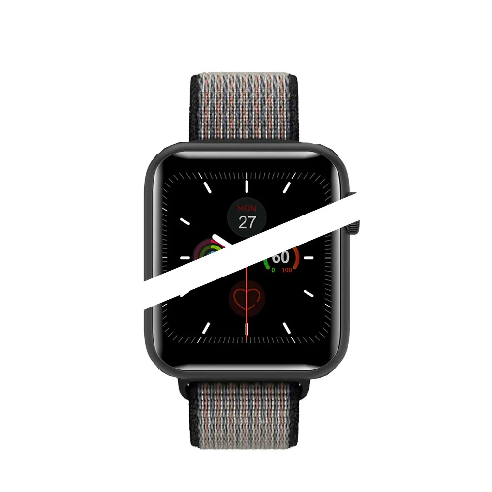 SmartWatch V6 Heart Rate Monitor waterproof Smart watch women man for IOS Apple iPhone Android phone PK watch 5 IWO 11/12 P68/70 - Цвет: Nylon strap