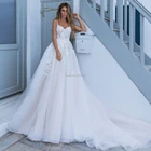 Женское свадебное платье на бретельках, розовое ТРАПЕЦИЕВИДНОЕ ПЛАТЬЕ С V-образным вырезом и цветочной кружевной аппликацией, недорогое платье невесты, 2021