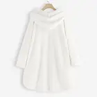 Женская зимняя куртка размера плюс 6X 7X 8X с капюшоном средней длины двусторонний флисовый теплый свитер с длинным рукавом модное женское пальто