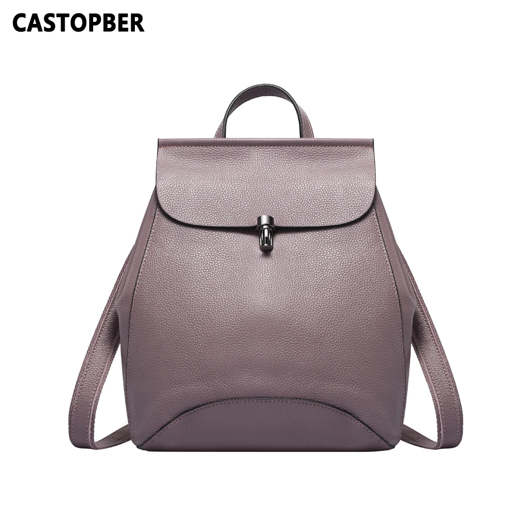 Women's Fashion Genuine Leather Backpacks Cow Leather Daypacks For College Designer Small Travel Bag Famous Brand Ladies