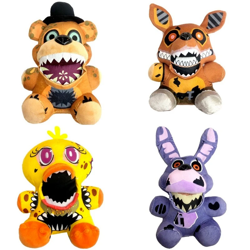 

Plush Big Mouth Bear Fox Rabbit Duck Five Night Doll Freddy Model Toy Girls Boys Present Stuffed Toys for Children Kids Gifts