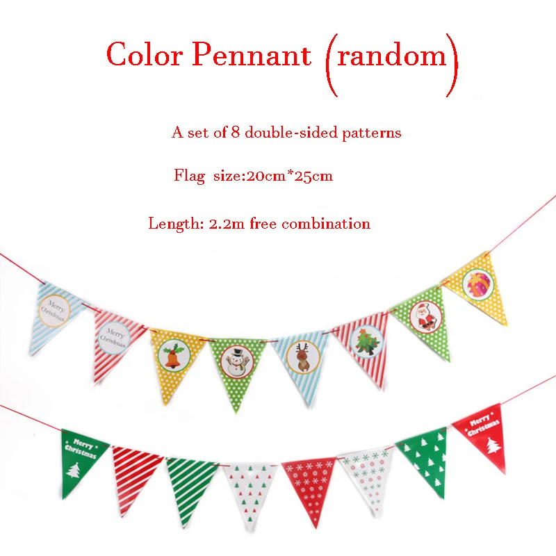 Рождественские украшения в виде флага Санта клаусы лося звезды носки на