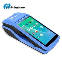 milestone m1 handheld android 8 1 lottery pos terminal wifi blutooth pda printer 58mm nfc smart machine with 7500mah battery