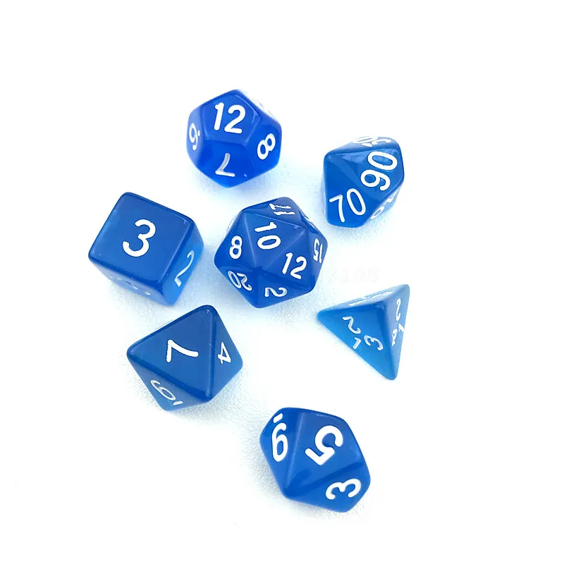 7 шт./компл. цифровой кости игральные набор многогранник D4-D20 мульти-Гранёные с