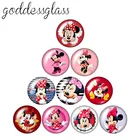 10 шт., ожерелье с плоской задней частью, с изображением Минни Маус, 12182025 мм