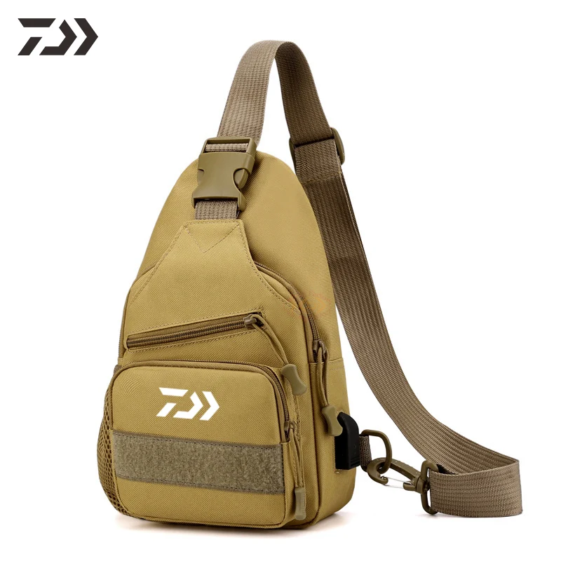 

Водонепроницаемые рыболовные сумки Daiwa, мужской износостойкий рюкзак для рыбалки, нагрудная сумка, дышащая удобная камуфляжная сумка для р...