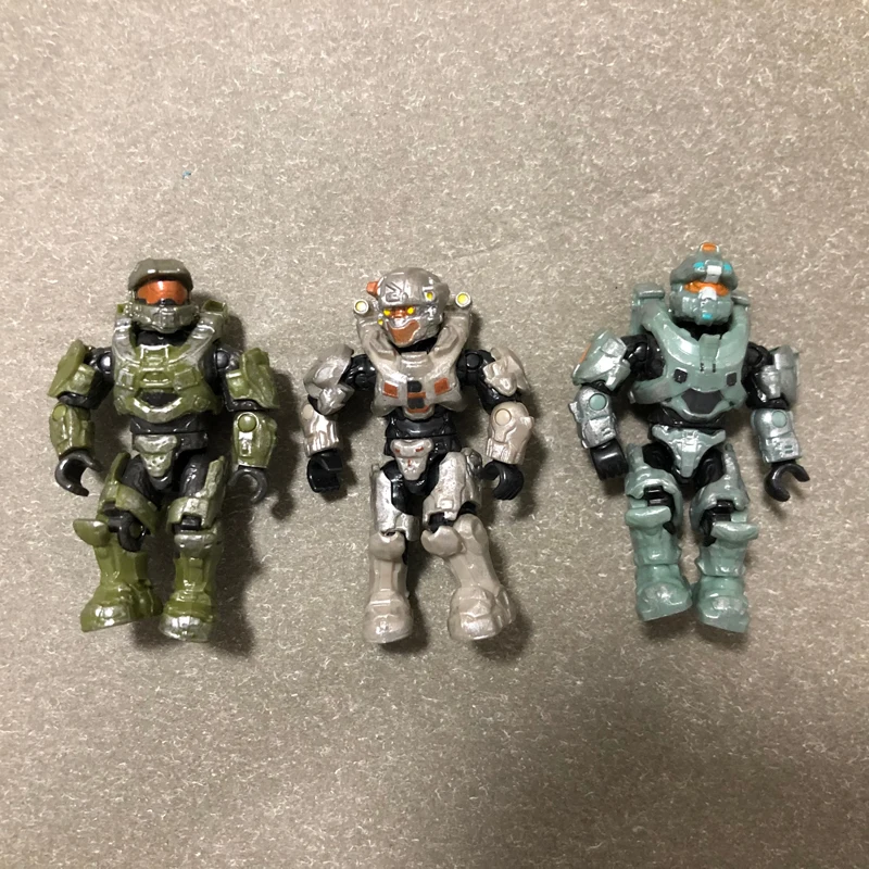 Mega Bloks thaux Halo UNSC DYH87 Синяя команда главный 3 фигурки * новые неиспользованные