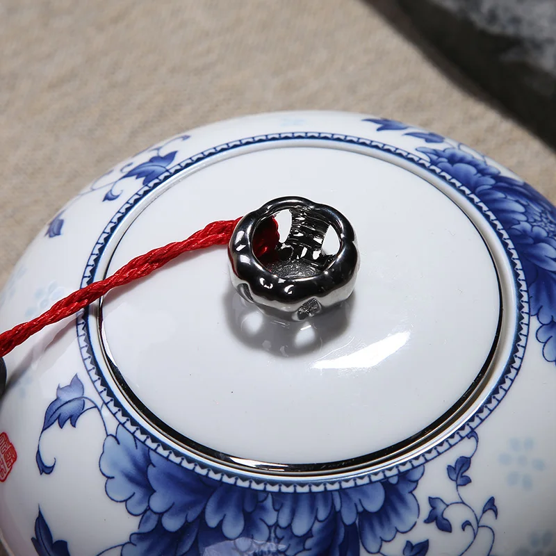 Креативный синий и белый фарфор чайная банка для хранения чайный набор кунг-фу