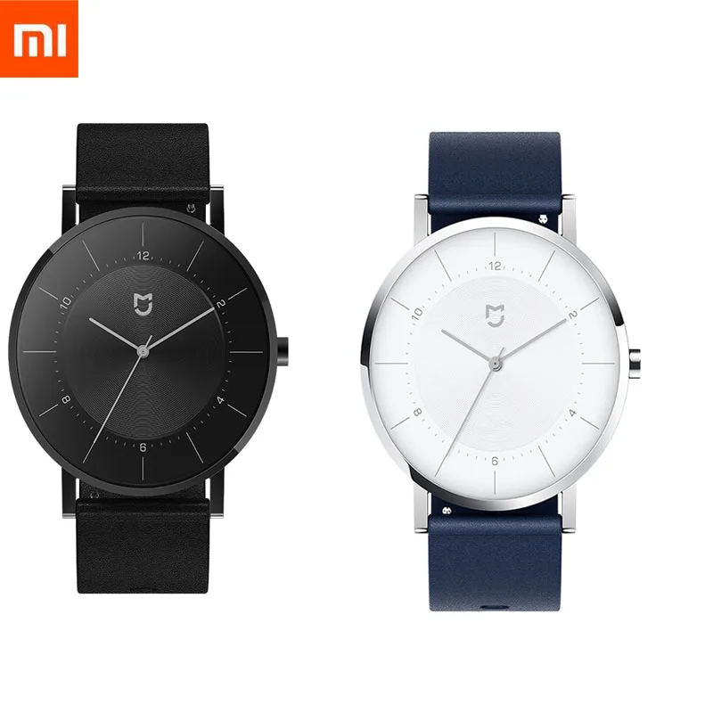 

Оригинальные кварцевые часы Xiaomi Mijia, водонепроницаемые часы длиной 30 м из нержавеющей стали 316L, кожаный ремешок для мужчин и женщин