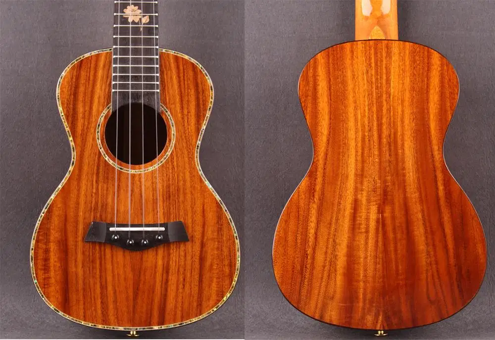 Однотонная укулеле для концерта и тенора древесина КоА акации 4 струны гитара с