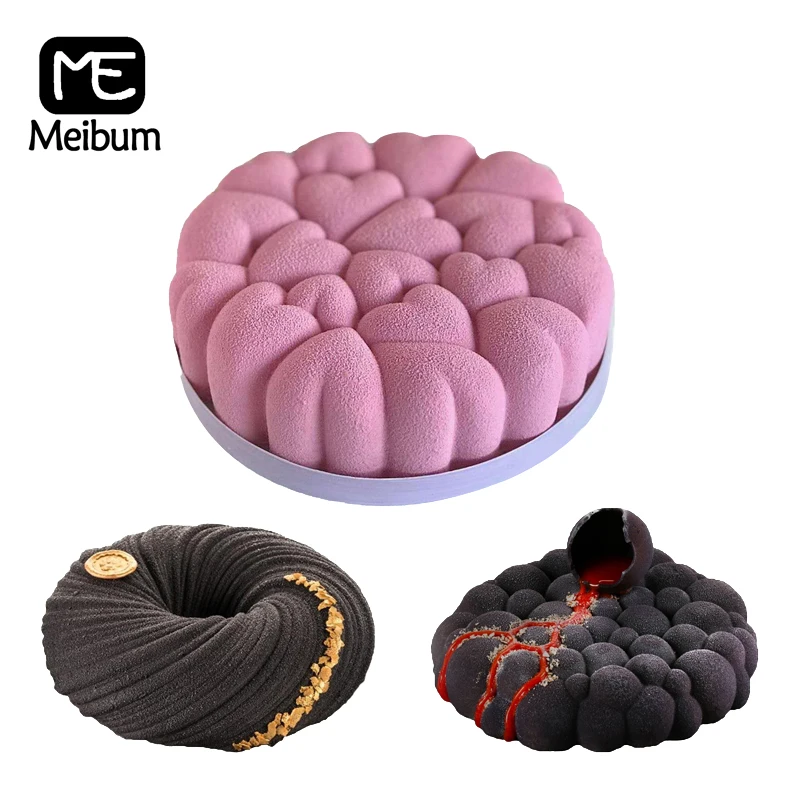 

Meibum Mousse Pastry Pan 3 Types Cake Decorating Tools Silicone Baking Mold Party Dessert Mould Kitchen Accessories Bakeware Set