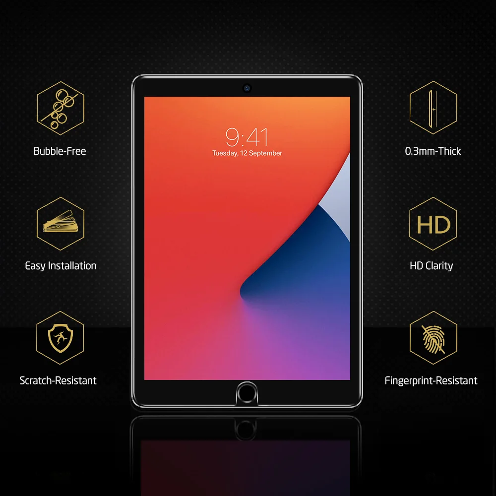 ESR 1 шт. закаленное стекло для 2020 iPad Air 4/iPad 8th/iPad Pro 11 12 9 дюймов защита экрана от