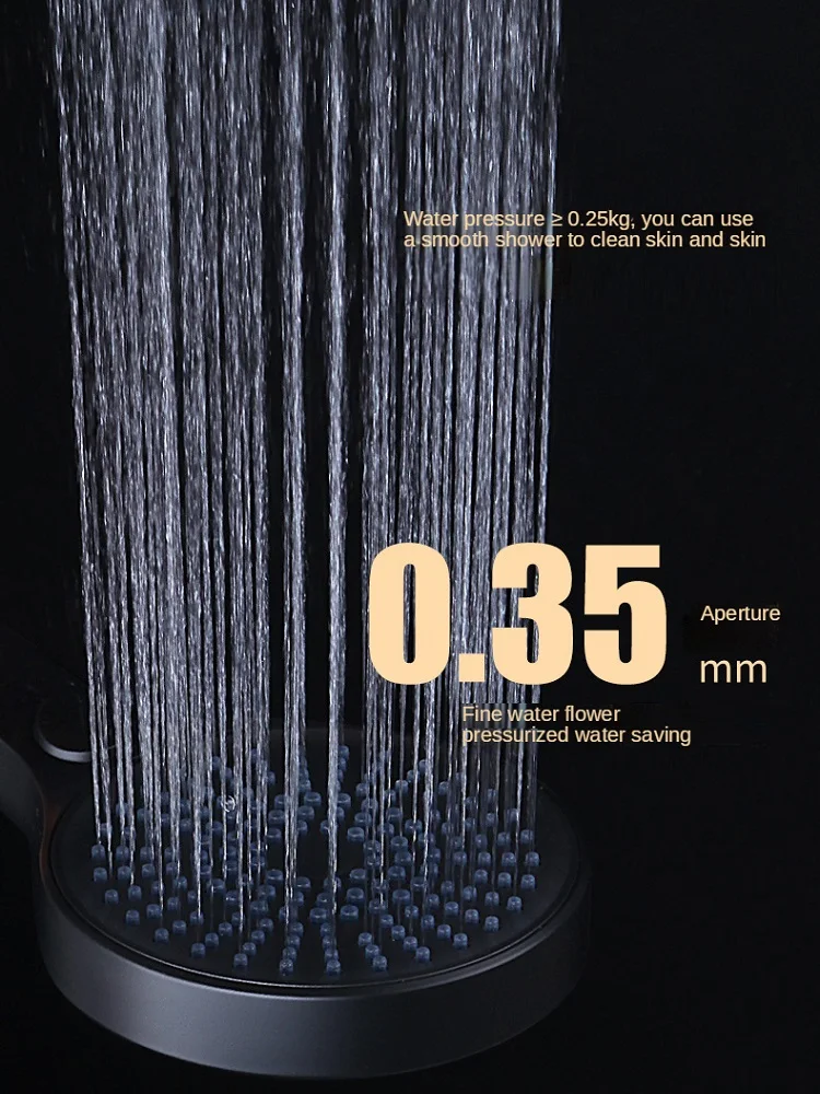 shower head with 12cm panel liquid silicone outlet hole high pressure water saving three speed adjustable bathroom accessories free global shipping