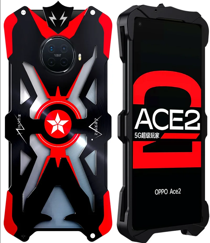 oppo ace2 case 6 55 inch luxury thor heavy duty armor all metal aluminum alloy phone case for oppo reno ace 2 realme 8 pro case free global shipping