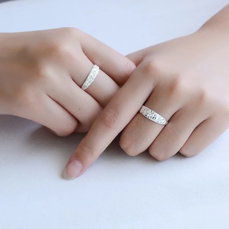 Настоящее чистое 925 пробы серебряные кольца для женщин и мужчин простое кольцо