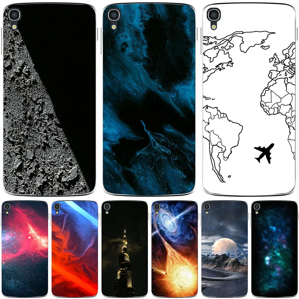 

Phone Bags & Cases For Alcatel Idol 3 4.7" 2015 Cover Hard Material Fashion Marble Inkjet Painted Shell Bag