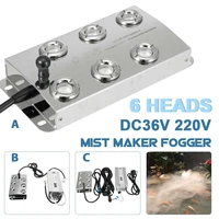 dc 36v new ultrasonic atomizer industrial 6 head humidifier fog machine 3kgh ultrasonic mist maker fogger for mushroom