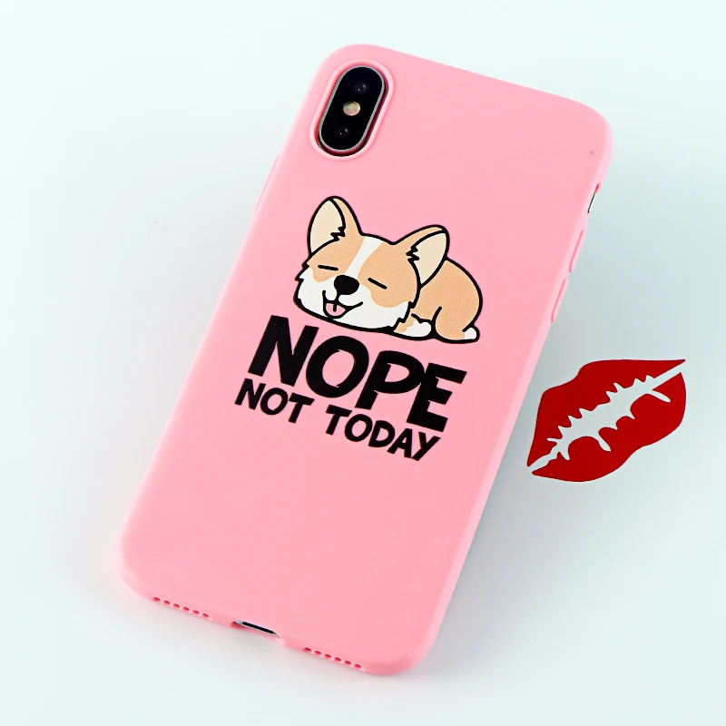 8659-pink Чехол для телефона Corgi s для iPhone Pro 6s 7 8 11 Plus X XS чехол для MAX XR забавная Милая собачья попка Мягкие силиконовые приспособленные аксессуары для задней крышки - Цвет: 8659-pink