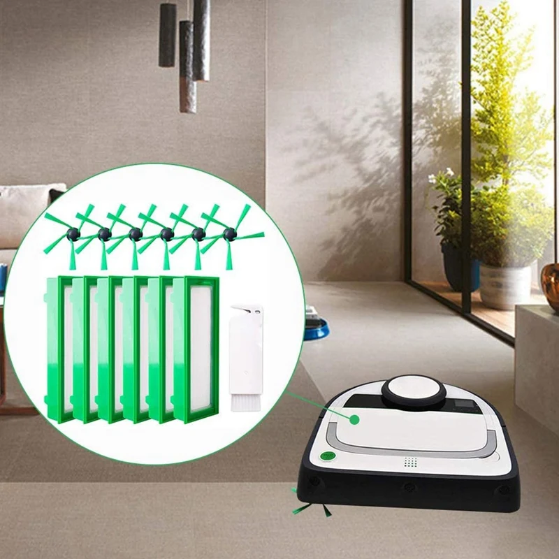 

13 Spares for Vorwerk Kobold VR200 VR300 6 Filters 6 Side Brushes 1 Small Brush