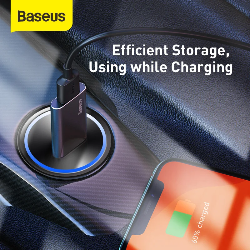 Автомобильный USB флеш-накопитель Baseus с зарядкой 64 ГБ U-диск USB-карта памяти