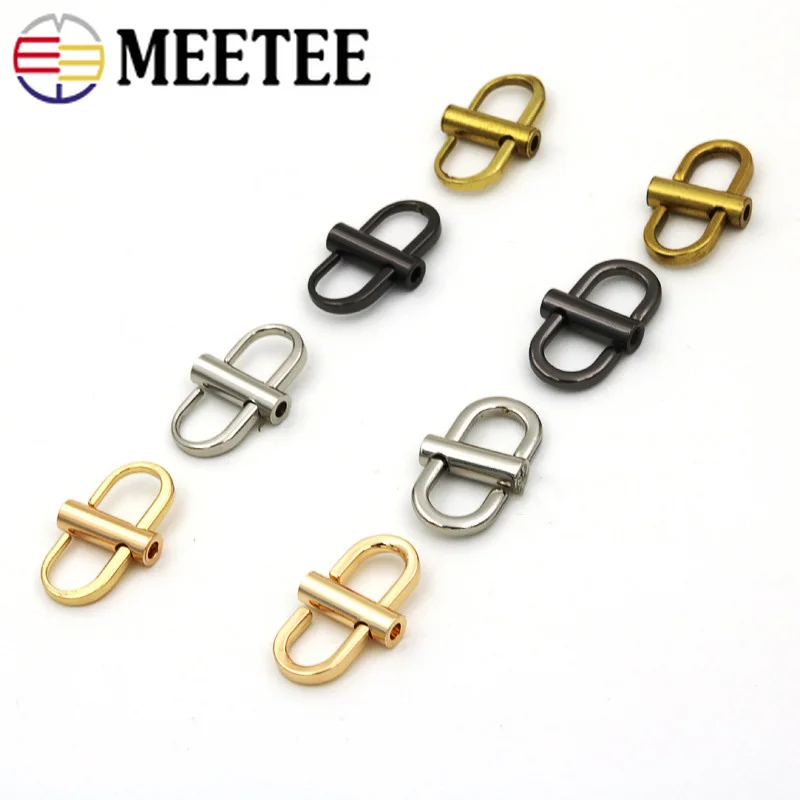 Meetee 2/5 шт., 12X32 мм Металлические цепи пряжки для регулировки сумки цепи Изменение Длина крюк DIY брелок повесить оснастки пряжкой аксессуар BF458