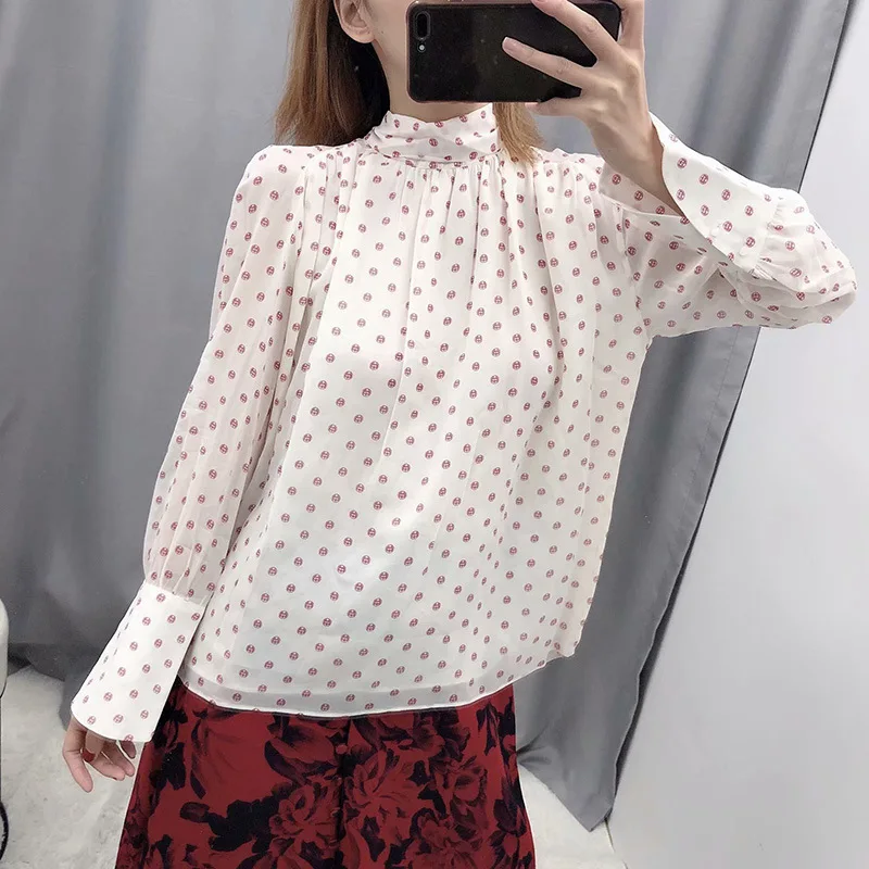 Шифоновые блузки для женщин 2020 модная розовая рубашка с длинным рукавом офисная