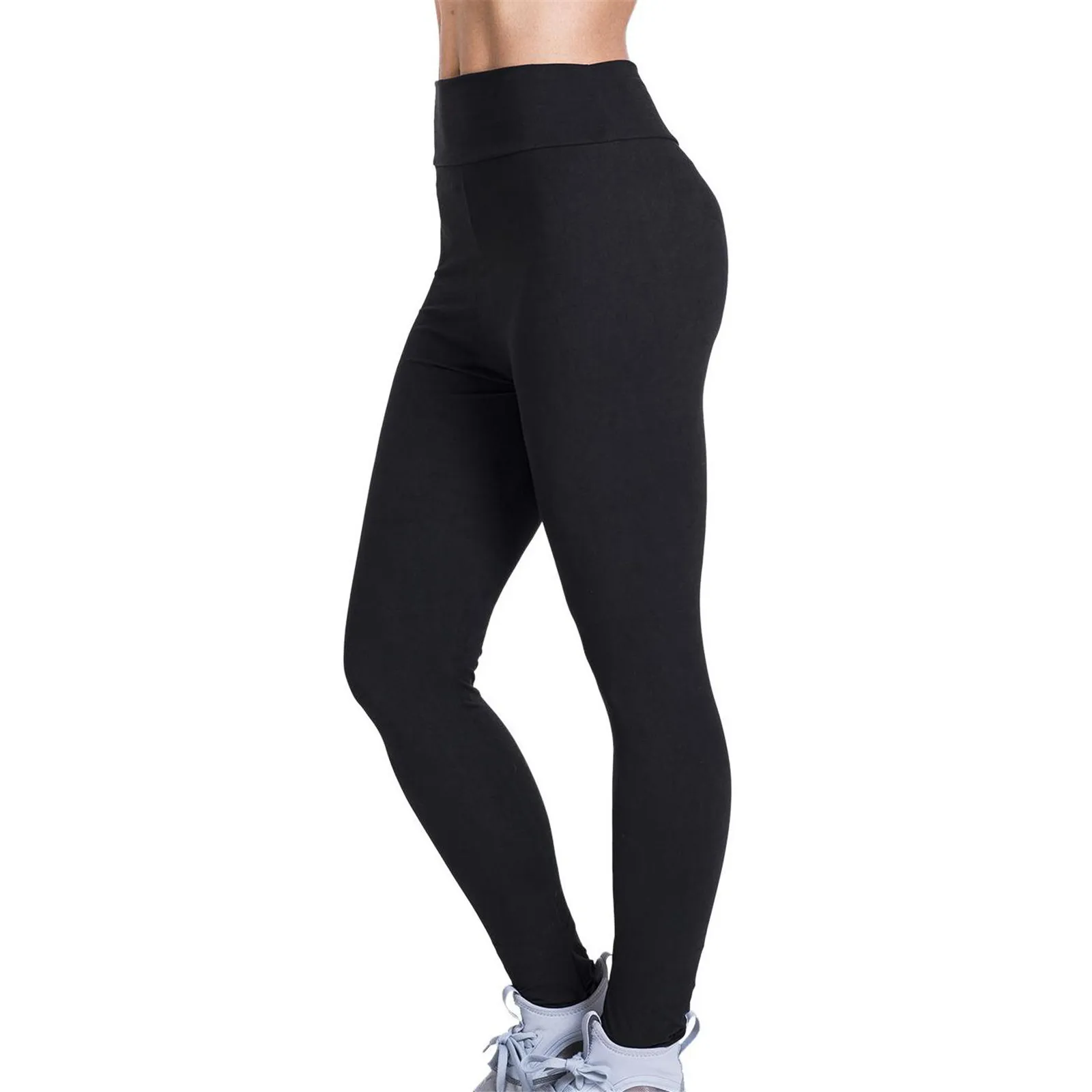 

Women's Sport Trousers Solid Color High Waist Stretch Strethcy Push Up Tight Fitness Leggings Jogging Tights Female Yoga Pant #4