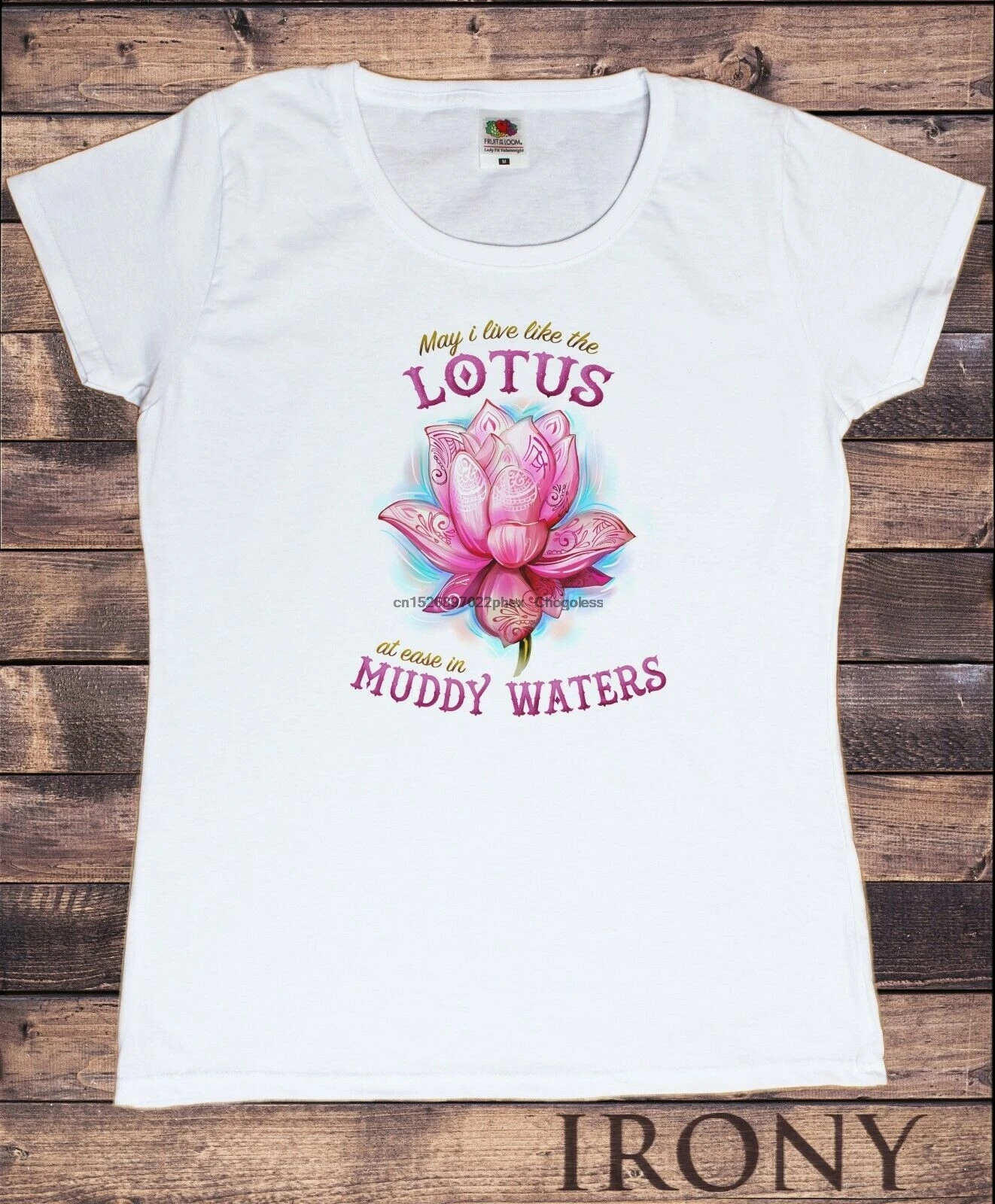 Женская футболка дзен живите как Лотос цветок мудрый вода духовный TS1671 | Мужская