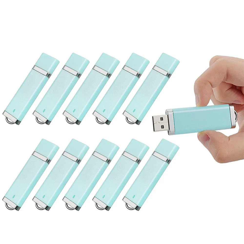 

TOPESEL10PCS 2GB/4GB/8GB /16GB/32GB USB 2.0 Flash Drive -Bulk Pack-Memory Storage Thumb Stick Light Blue