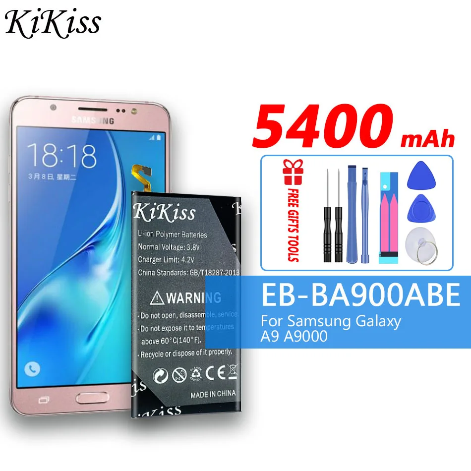 

5400mAh EB-BA900ABE Replacement Phone Battery For Samsung Galaxy A9 A900 A9000 Full Capacity Batteria + Free Tools
