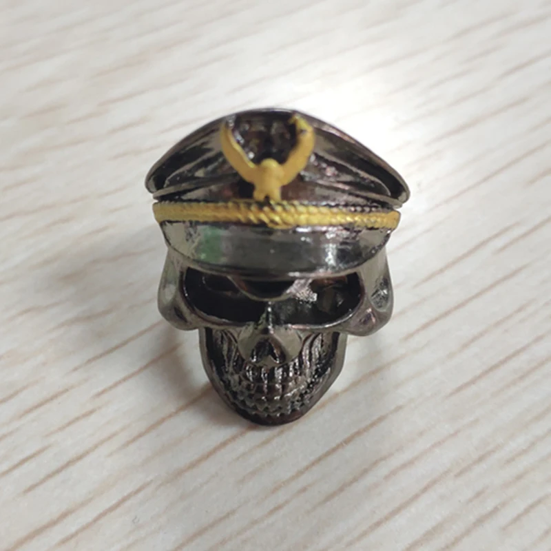 Пальчиковое байкерское крутое мужское кольцо с черепом в стиле ретро готика 1 шт.