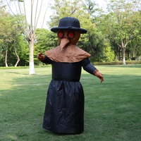 adult medieval steampunk bird mask plague doctor inflatable costume halloween cosplay costumes party role play suit