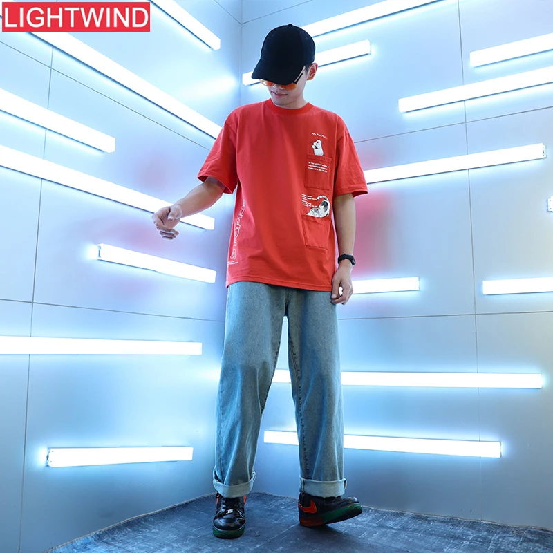 Мужские футболки в стиле хип-хоп уличная Футболка с принтом ленивого кота 2020 Harajuku