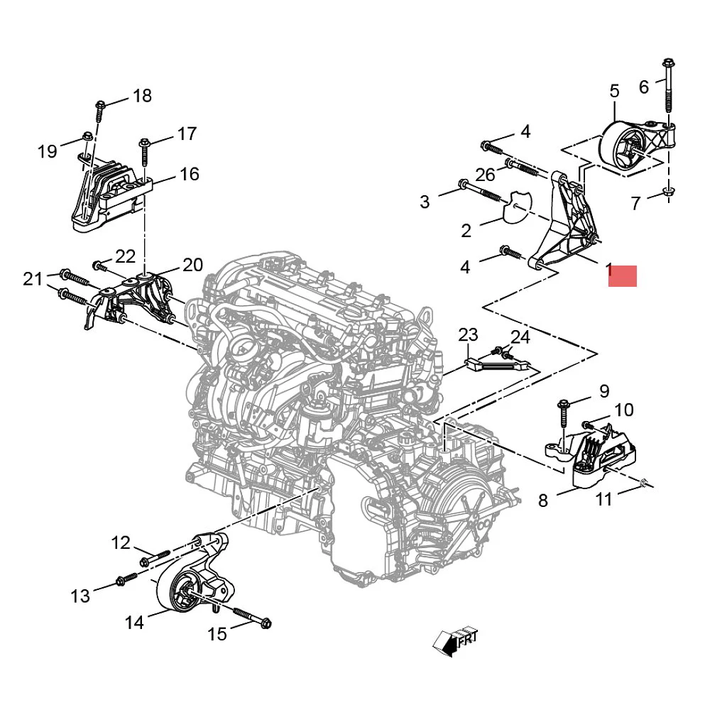

BaoFeng Console For Engine Mount 9038774 For Buick GL8