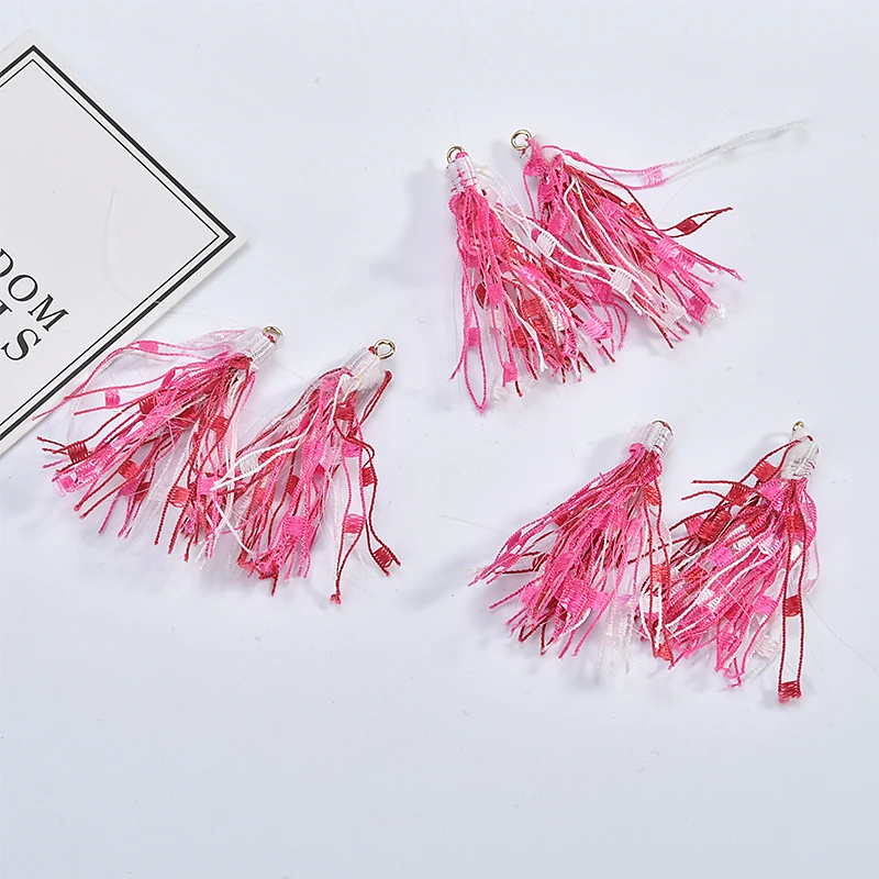 Серьги сделай сам серьги девушки Молодежные смешанные цвета шелковые ленты