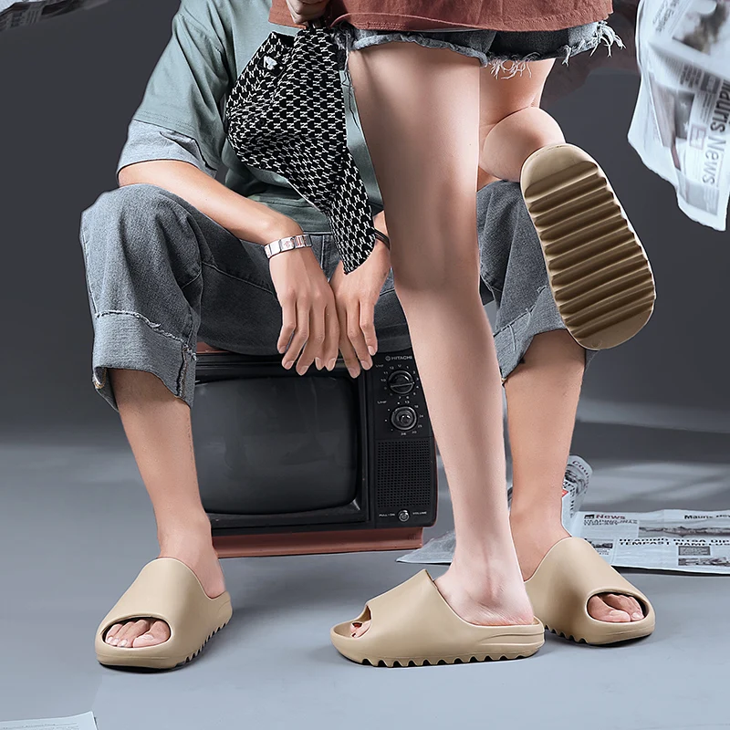 Шлепанцы унисекс домашние для мужчин и женщин мягкие массажные сланцы ванной Эва