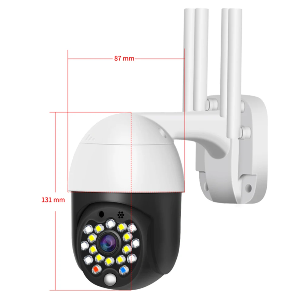 IP66 Wifi камера автоматическое отслеживание двухстороннее аудио 4 антенны