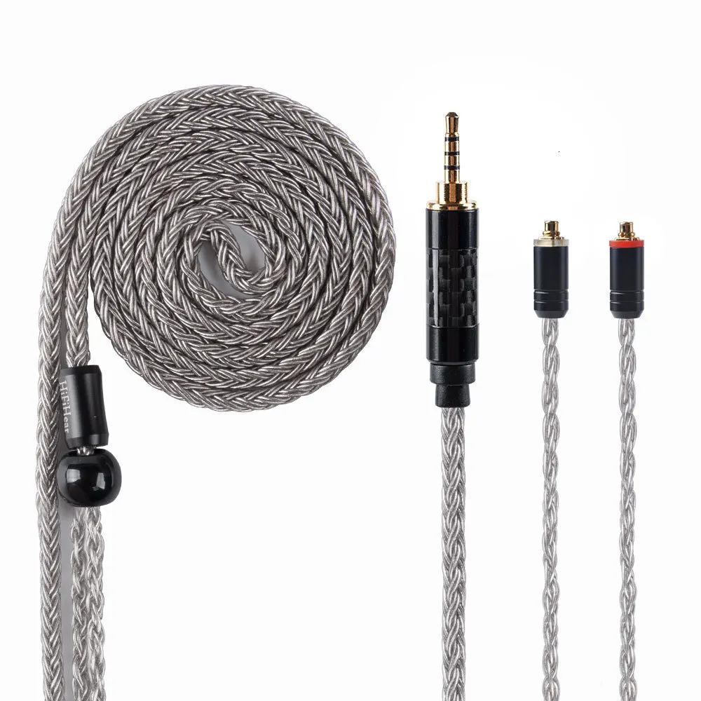 HiFiHear 16 Core посеребренный кабель 2,5/3,5/4,4 мм балансный кабель с MMCX/2pin для LZ ZSX BL-03 HQ10 ZS10 AS10 C16 ZSX ZS10PRO
