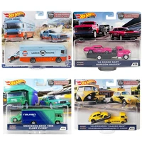 original hot wheels car toy cultural transportation team alloy car model toys for boy collector ford transport truck vehicle set