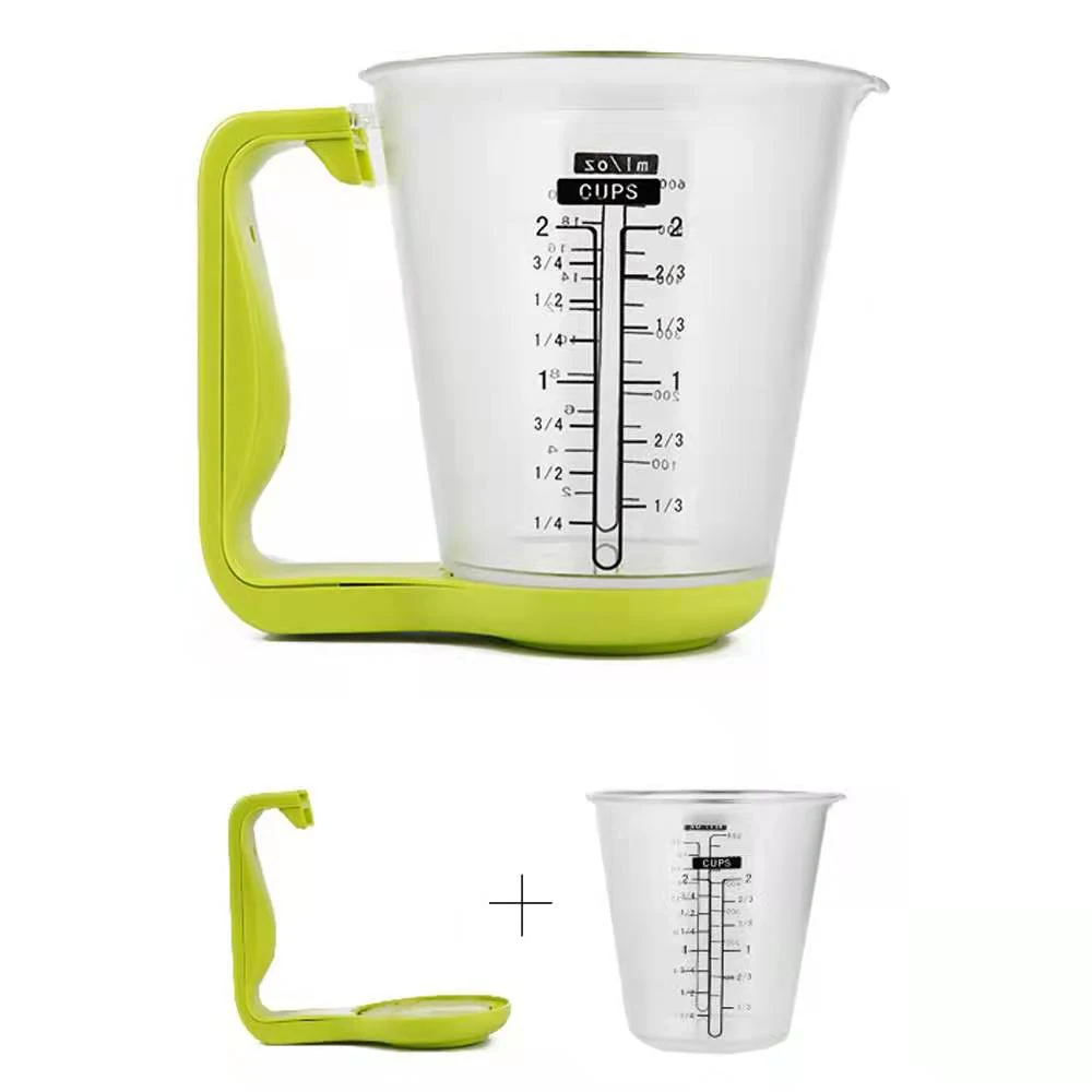 Taza de medici&oacute;n electr&oacute;nica, herramienta de pl&aacute;stico, jarra Digital graduada con b&aacute;scula, vaso de cocina, medici&oacute;n de temperatura de pesaje, pantalla LCD-2