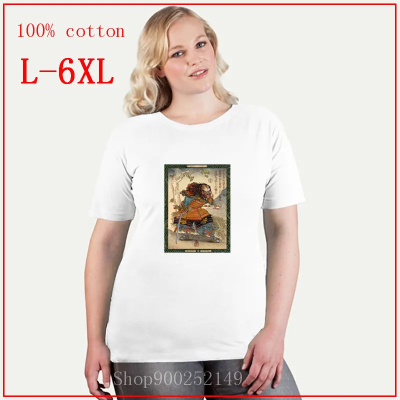 Самурайский Хищник размера плюс Рубашки 4XL 5XL 6XL женская одежда blusas mujer de moda 2020 verano