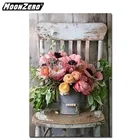 Набор для алмазной вышивки сделай сам, картина с цветами, полноразмернаякруглая Алмазная 5D Вышивка, ремесла, подарочный набор для домашнего декора