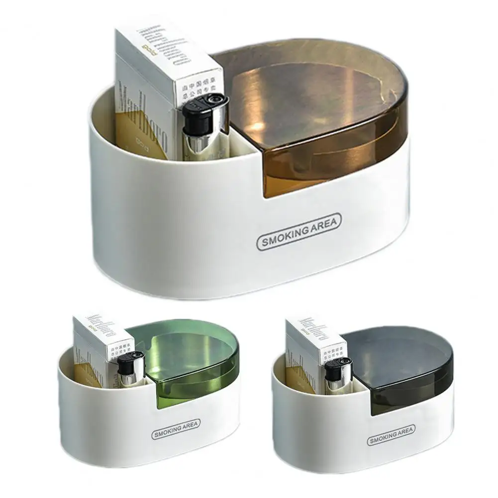 

Hot Sales!! Ashtray Detachable Punch-free ABS Wall Mount Self Adhesive Cigaretted Tray for Home