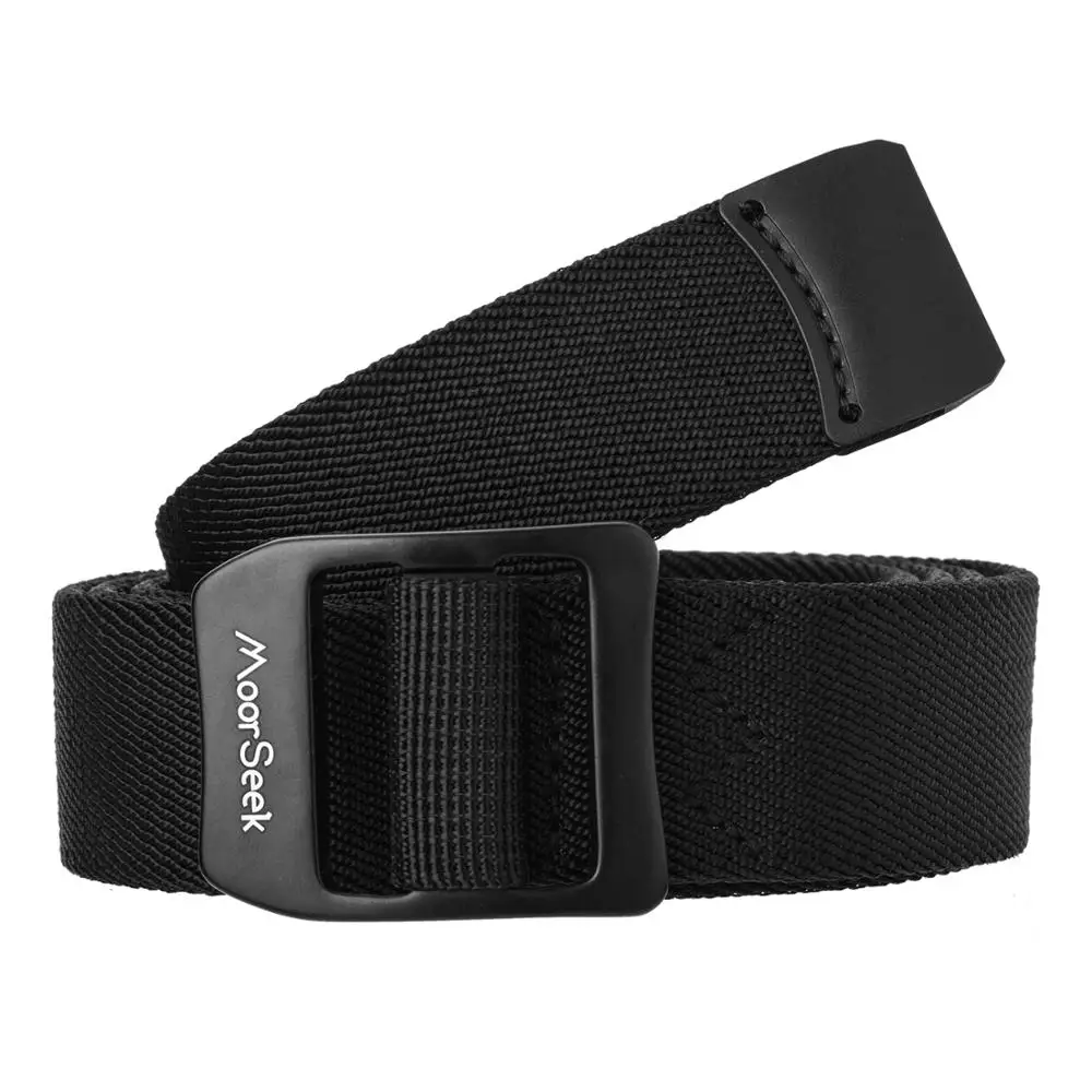 Мужской/женский эластичный нейлоновый ремень с пряжкой из алюминиевого сплава