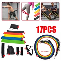 17pcs resistance bands set for physical therapy resistance training home workouts yoga best gift with door anchor handles