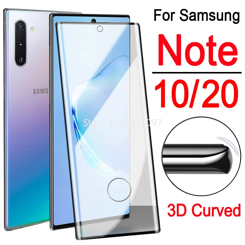 

3D изогнутая пленка для экрана из закаленного стекла для Samsung Note20 Ultra 20Plus Note20 + Защита экрана для Galaxy Note10 20 ultra 10plus Стекло 9H