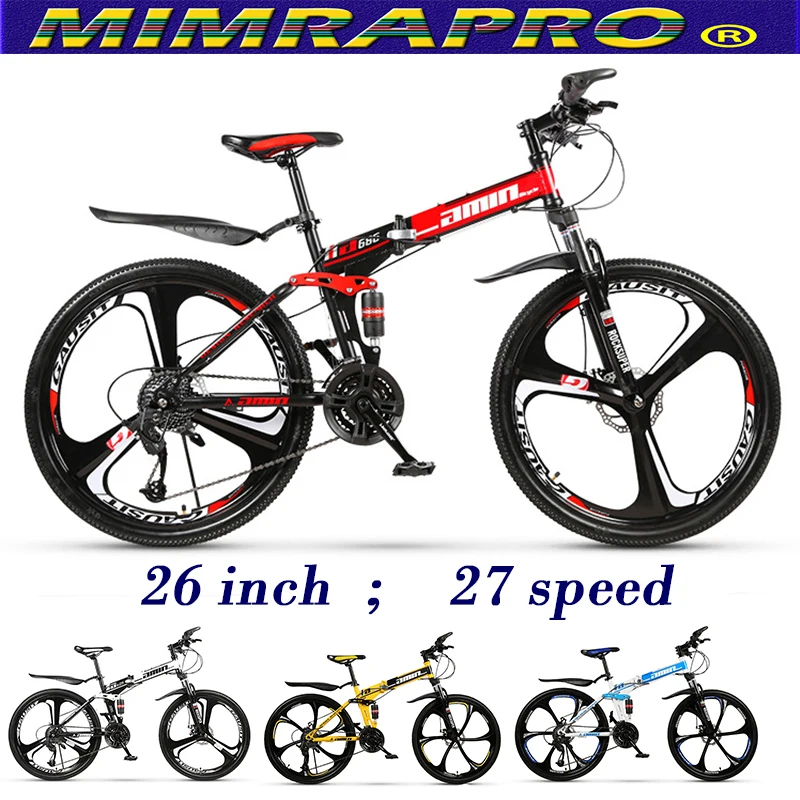 MIMRAPRO 26 дюймовый складной горный велосипед из высокоуглеродистой стали