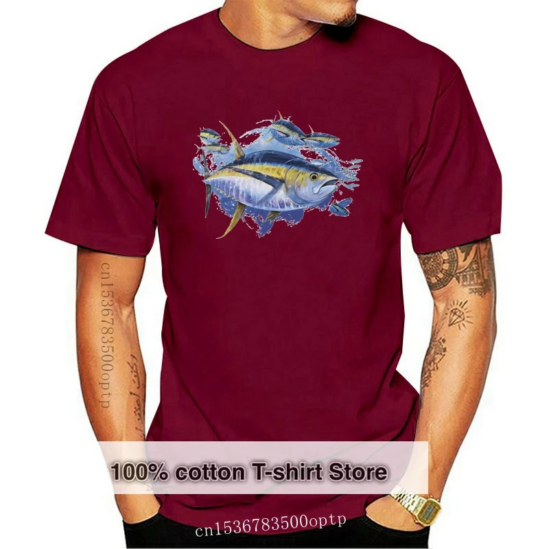 

Футболка унисекс для рыбалки, с принтом тунца