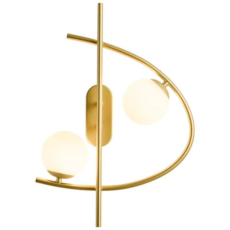 

Дизайнерская Современная атмосферная Роскошная настенная лампа, светодиодные светильники G9 из железа, арт-стекло, бра для спальни, прикров...