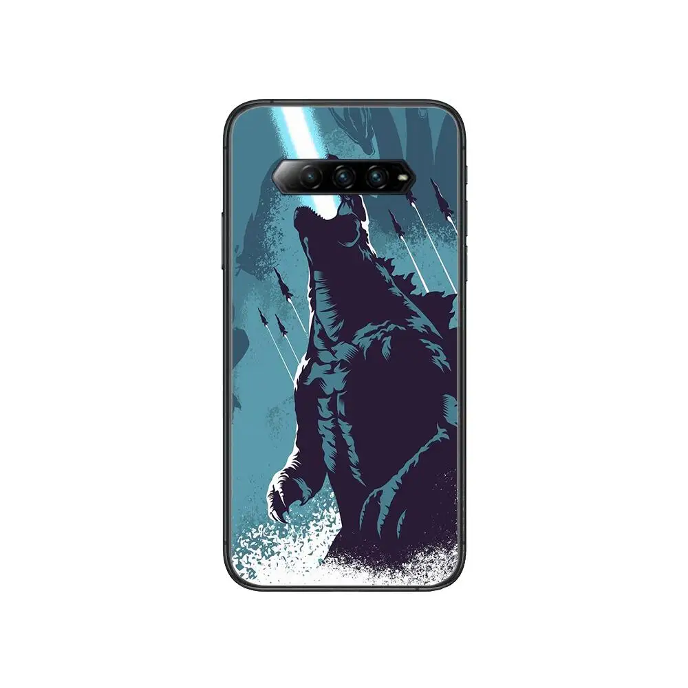 

HD-Godzilla Anime Phone Case For xiaomi Black Shark 2 3 3s 4 Pro Helo Black Cover Silicone Back Prett